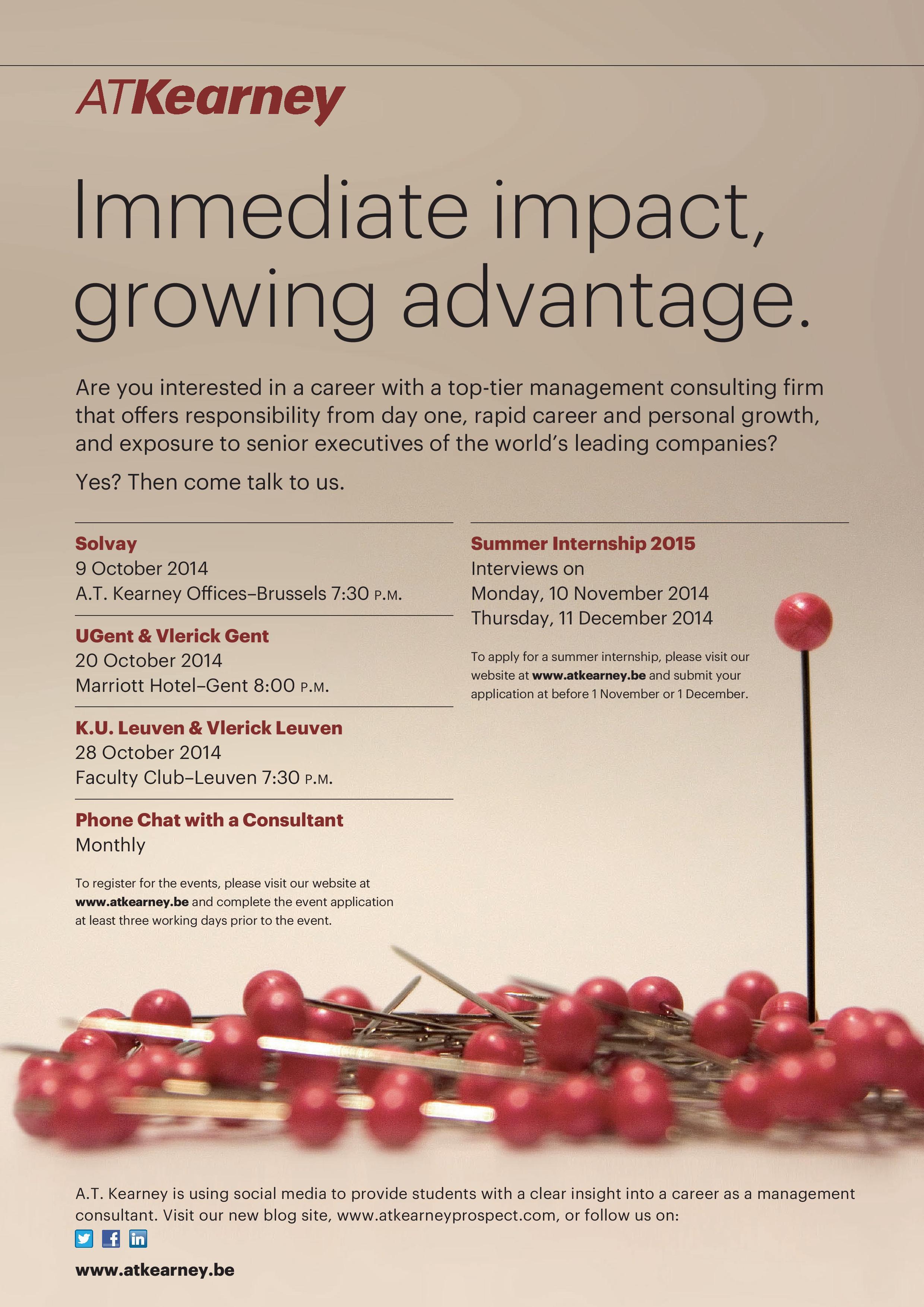 A.T. Kearney Company presentation – Final year students